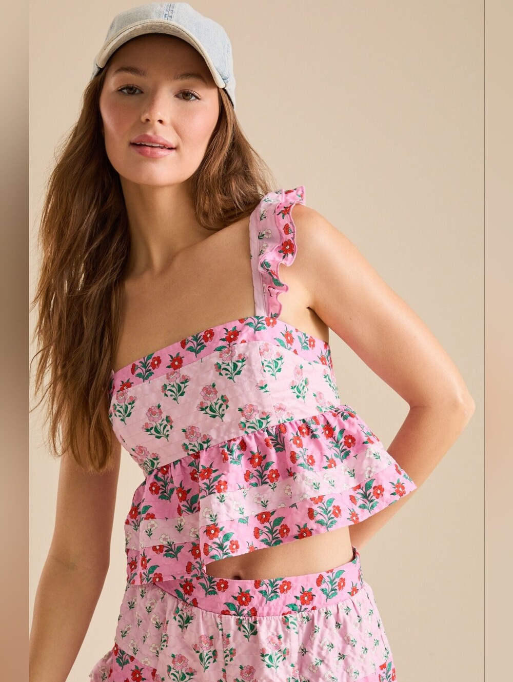 Altar'd State Kamryn Ruffled Top XS NWT